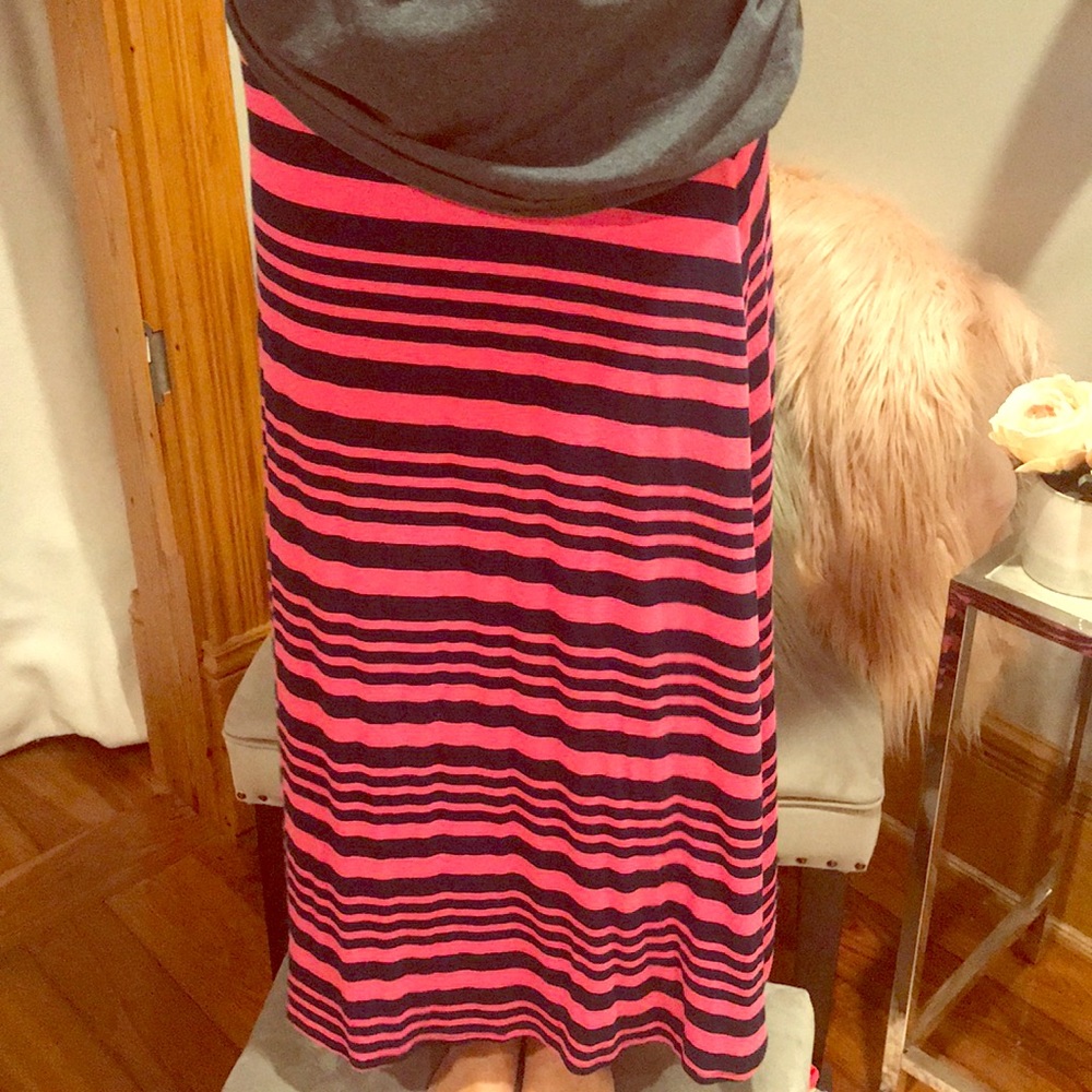 Pink maxi skirt